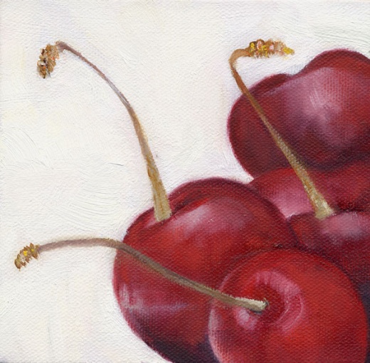 red cherries on right side