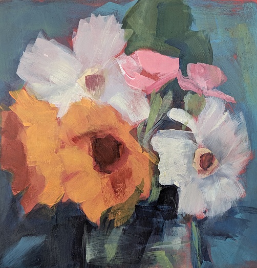 sunflowers with white and pink flowers Sold via Studio Gallery 3/2020