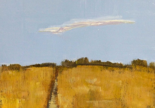 abstract landscape meadow beige road with cloud